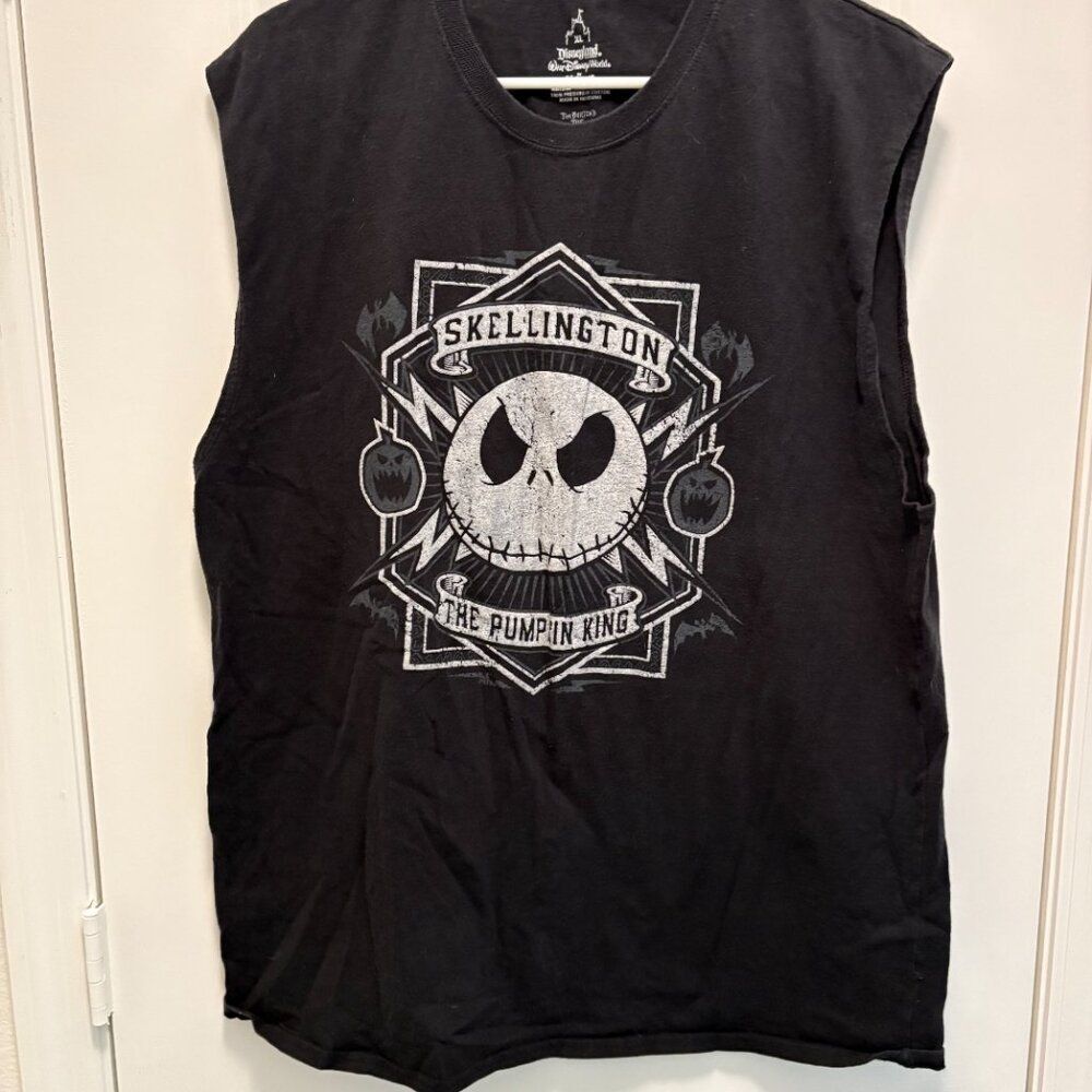 Disney Nightmare Before Christmas Skellington Shirt Black Size XL EUC Unisex - Picture 3 of 7